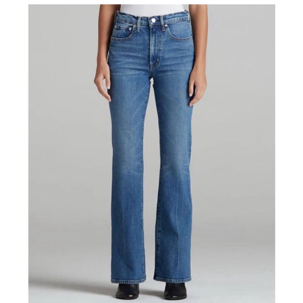 Edwin High Rise Ryder Bootcut Flare Jeans Solstice 25 FLAWED